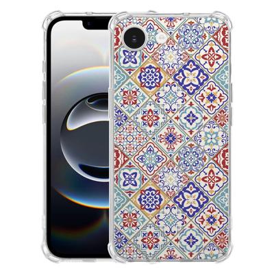Apple iPhone 16e Hoesje - Tiles Color TPU Antishock
