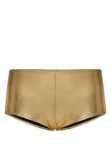 Dolce & Gabbana metallic-effect bikini bottoms - Or