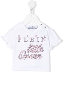 Philipp Plein Junior t-shirt à logo imprimé - Blanc