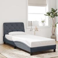 Bedframe zonder matras 90x200 cm fluweel donkergrijs