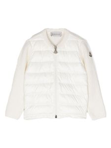 Moncler Enfant veste matelassée à patch logo - Blanc