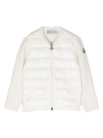 Moncler Enfant veste matelassée à patch logo - Blanc