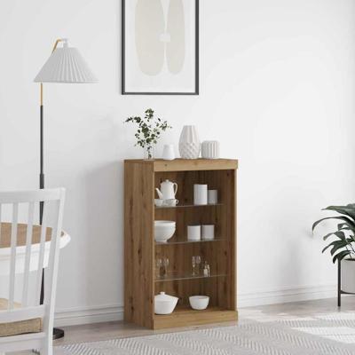 Dressoir artisanaal eikenkleurig 60.5 x 37 x 100 cm