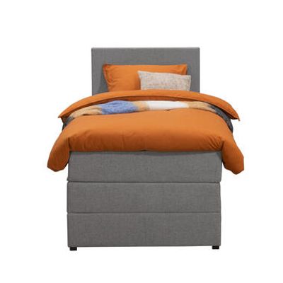 Boxspring met opbergruimte Liv egaal - lichtgrijs - 90x200 cm - Leen Bakker