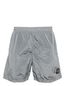 Stone Island short de bain à patch logo - Gris