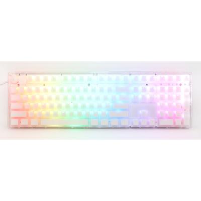 Ducky one 3 aura white, toetsenbord (wit, us lay-out, cherry mx red, abs double shot, hot swap)