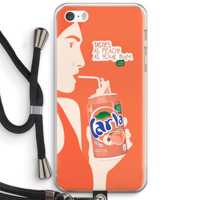 Peach please!: iPhone 5 / 5S / SE Transparant Hoesje met koord