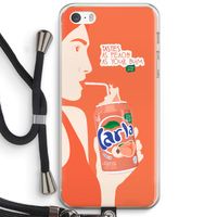 Peach please!: iPhone 5 / 5S / SE Transparant Hoesje met koord
