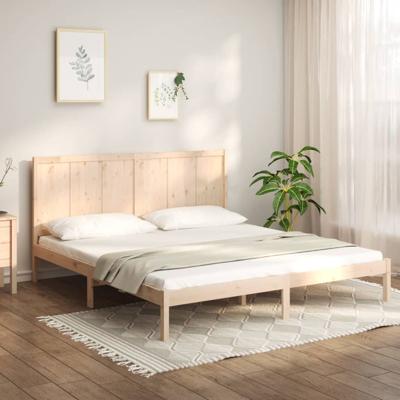 Bedframe zonder matras massief grenenhout 200x200 cm