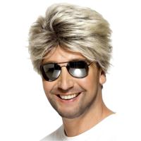 Verkleed pruik - blond haar - voor heren - volwassenen - eighties - carnaval - verkleden Verkleed pruik - blond haar - voor heren - volwassenen - eighties - carnaval - verkleden