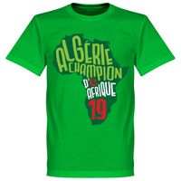 Algerije Afrika Cup 2019 Winners Map T-Shirt - thumbnail