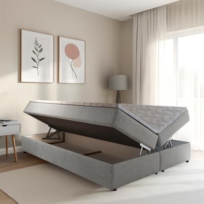 2dekans Opberg boxspring Levi 180 x 200 Grijs - Zonder Hoofdbord (Niet in originele verpakking)