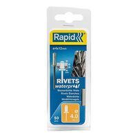 Rapid Waterdichte Blindklinknagels Ø 4x12mm + boor in blister (50 stuks)