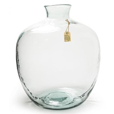 Bellatio Design Vaas - transparant - 45 x 55 cm - gerecycled glas