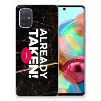 Samsung Galaxy A71 | Siliconen hoesje | met naam Already Taken Black