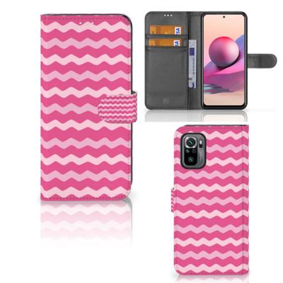 Xiaomi Redmi Note 10S | 10 4G | Poco M5s | Telefoon Hoesje | Waves Pink