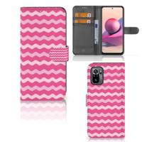 Xiaomi Redmi Note 10S | 10 4G | Poco M5s | Telefoon Hoesje | Waves Pink