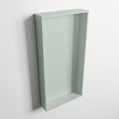 MONDIAZ EASY Nis 59,5x29,5cm in solid surface kleur Greey | Greey. 1 vak geschikt voor in- of opbouw