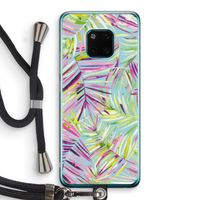 Tropical Palms Blue: Huawei Mate 20 Pro Transparant Hoesje met koord