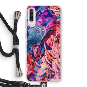 Pink Orchard: Samsung Galaxy A70 Transparant Hoesje met koord