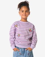 HEMA Kinder sweater bloemen paars (paars)