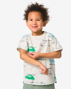 HEMA Kinder T-shirt Auto&apos;s Ecru (ecru)