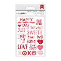 American Crafts • valentines rub-ons phrase