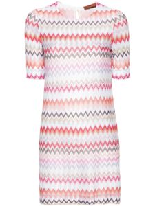 Missoni robe courte à motif zigzag - Blanc