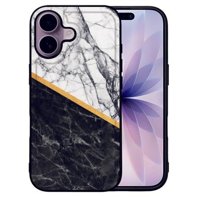 TPU Hoesje iPhone 17 Marble White Black
