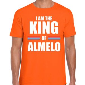 I am the King of Almelo Koningsdag t-shirt oranje voor heren