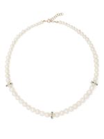 Pascale Monvoisin collier en or 9ct pavée de diamants à perles - Blanc