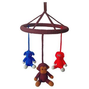 natureZOO Circle Mobile - Mr. Elephant, Mr. Monkey and Mrs. Orangutan hangend babyspeelgoed
