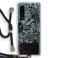 Vexx Black Mixtape: Sony Xperia 5 III Transparant Hoesje met koord