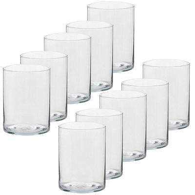Trend Candles Theelichthouder - 10x - transparant glas - hoog model - 5,5 x 6,5 cm - Kaarsenhouders Trend Candles Theelichthouder - 10x - transparant glas - hoog model - 5,5 x 6,5 cm - Kaarsenhouders