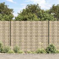 VidaXL Tuinscherm grof steenpatroon 35x0,19 m pvc beige