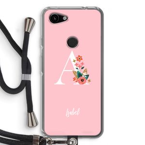 Pink Bouquet: Pixel 3a Transparant Hoesje met koord