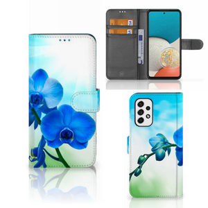 Samsung Galaxy A53 Hoesje Orchidee Blauw - Cadeau voor je Moeder