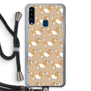 Doggy: Samsung Galaxy A20s Transparant Hoesje met koord