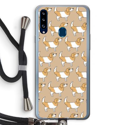 Doggy: Samsung Galaxy A20s Transparant Hoesje met koord