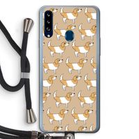 Doggy: Samsung Galaxy A20s Transparant Hoesje met koord