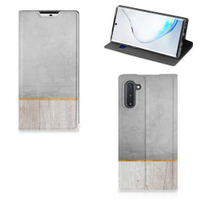 Samsung Galaxy Note 10 Book Wallet Case Wood Concrete