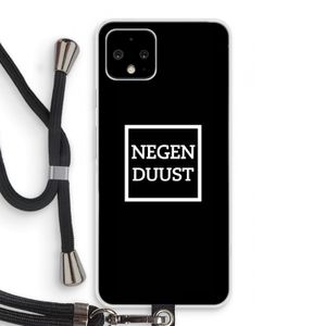 Negenduust black: Pixel 4 Transparant Hoesje met koord
