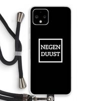 Negenduust black: Pixel 4 Transparant Hoesje met koord