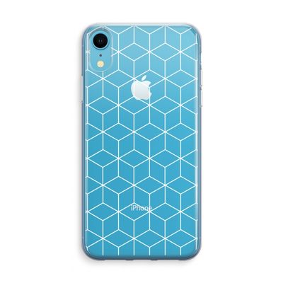 Zwart-witte kubussen: iPhone XR Transparant Hoesje