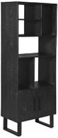 LABEL51 Wandkast 'Santos' 190 x 74cm, Mangohout, kleur Zwart