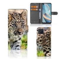 OPPO Reno4 Z | Telefoonhoesje | Met pasjeshouder | Baby Luipaard