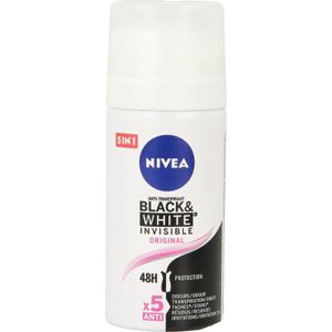 Deodorant spray black & white invisible mini