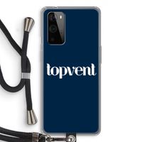 Topvent Navy: OnePlus 9 Pro Transparant Hoesje met koord
