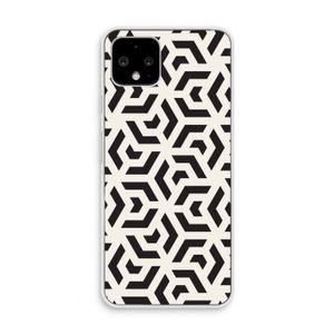 Crazy pattern: Pixel 4 Transparant Hoesje