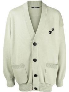 ZZERO BY SONGZIO cardigan Twin Panther boutonné - Vert